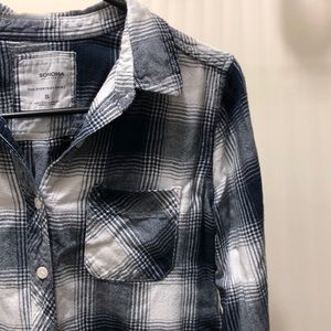 Blue and white flannel. Boyfriend/everyday shirt